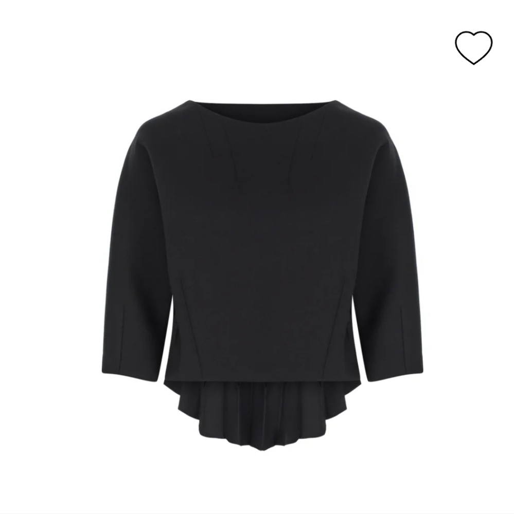 Epik Accordion Pleat Detailed Scuba Sweatshirt